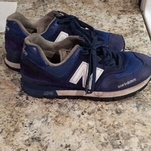 New Balance Navy and White Athletic Shoes